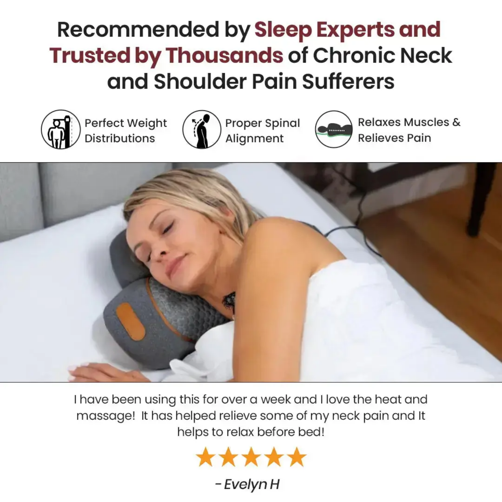 TheraPillow 3-in-1 Neck Massaging Pillow
